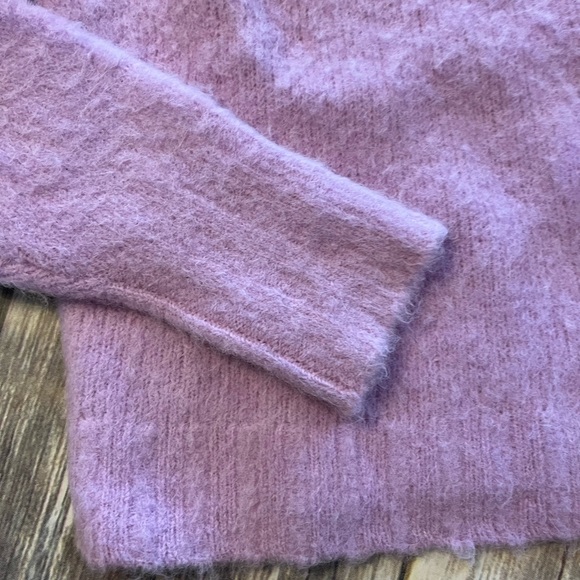 J.Crew Factory Sweater NWT Purple Puffed Sleeve Lavender Pastel XS Alpaca Merino - Picture 5 of 5